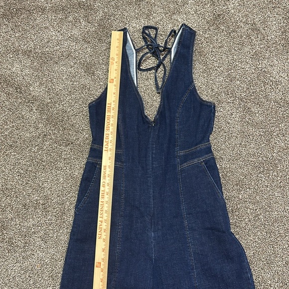 Pilcro by Anthropologie Modern Sportsuit romper denim jumpsuit size 6 women’s - Picture 6 of 16